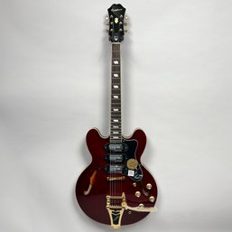 Epiphone Riviera Custom P93 Wine Red Guitar, 2016, And Case