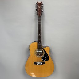 Yamaha FGX-412C-12 Natural Twelve-String Electric Acoustic Guitar, 1998-2001, And Case