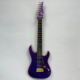 Tom Anderson Guitarworks Seven-String Sparkle Purple Guitar, And Case