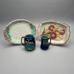 Four English Majolica Wares,Late Nineteenth Centur
