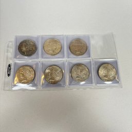 Seven Morgan And Peace United States Silver Dollars