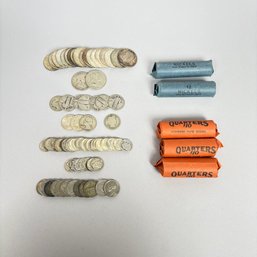 Group Of Assorted United States Coins, Mostly Silver