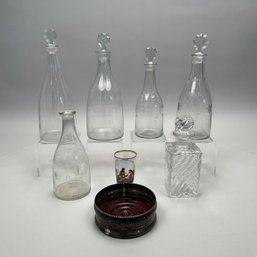Group Of Glass And Silverplate Drinking Wares