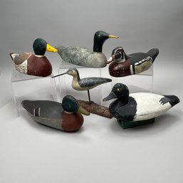 Five American Carved & Painted Decoys & Shorebird