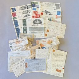 *LATE EDITION* Large Group Of Engraved Paper Stock Certificates