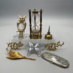 Eight Brass & Siiverplate Articles