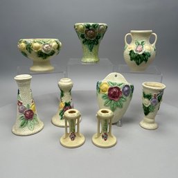 Nine Roseville Pottery 'Rozane' Wares