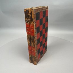 Chess & Backgammon Board In The Form Of Two Books