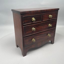 Miniature Federal Mahogany Chest Of Drawers