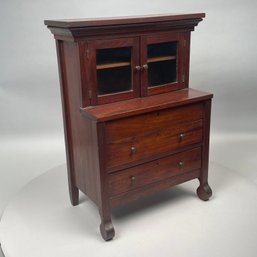 Miniature Empire Style Mahogany Secretary Desk