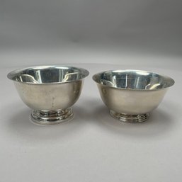 Two Paul Revere Reproduction Sterling Silver Bowls