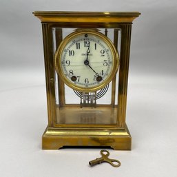 Seth Thomas Brass Crystal 48S Regulator Clock