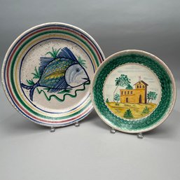 Two Italian Faience Deep Dishes
