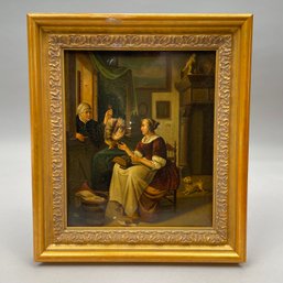 Continental School - Painting On Tin