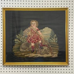 Berlin Woolwork Picture Depicting A Scottish View