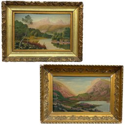 J. Churchward - Pair Of Western Landscapes, 1910 And 1911