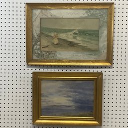 J. P. Sunter - 'A Truant On Beach' & A Watercolor