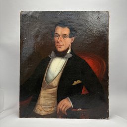 American Or British School - Portrait Of A Gentleman, 19th Century