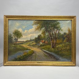 S. Wallis - Cottage Along A Country Road