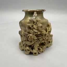 Chinese Carved Soapstone Vase