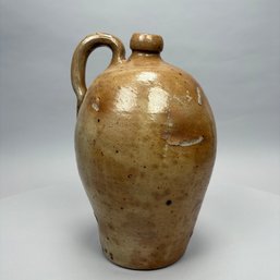 American Saltglaze Stoneware Iron-Decorated Jug, Early 19th Century