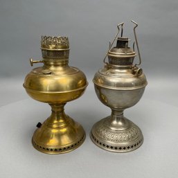 Bradley & Hubbard Lamp & A Perfection Brass Lamp