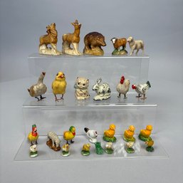 Large Group Of Assorted Miniature Figures Of Animals And Birds, Late 19th-20th Century