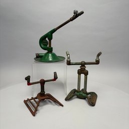 Two Rain King Cast-Iron Lawn Sprinklers And A W.D. Allen Sprinkler, Chicago, Illinois, 1930s-1940s