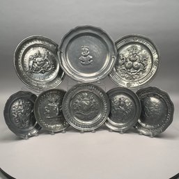 Group Continental & English Pewter Armorial Plates