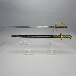 Civil War Era Model 1840 Musician's Sword, Christopher Roby, 1863 And An Indian Sword