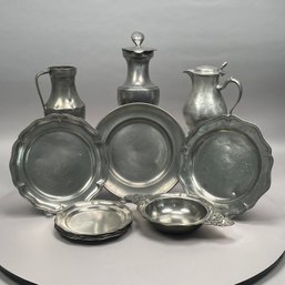 Group Of Continental, Mostly Dutch Pewter Wares