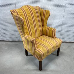 Federal Style Upholstered Wing-Back Chair