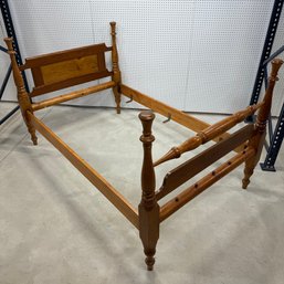 Sheraton Tiger Maple & Maple Bedstead