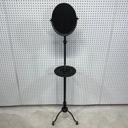 Black Painted Metal Floor Shaving Stand