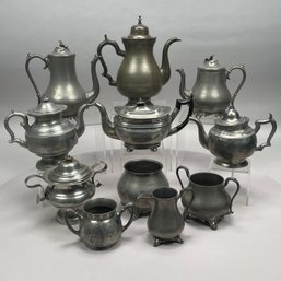 Group Of American Pewter Tea And Coffee Wares