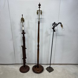 Ratchet Floor Lamp, Turned Floor Lamp &Bridge Lamp