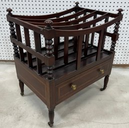 Regency Style Mahogany Canterbury