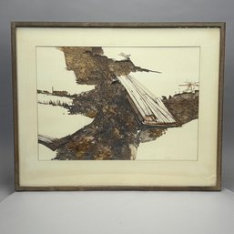 Michael Walmer (?) - Abstract View Of A Shoreline, 20th Century