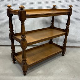 English Oak Three-Tier Etagere
