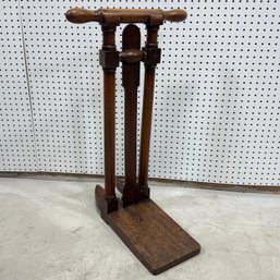 English Oak Standing Bootjack, Nineteenth Century
