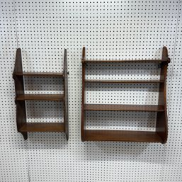 Mahogany Whale-Side Shelf And Another Shelf