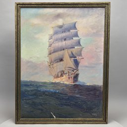 T. Bailey - Portrait Of A Galleon At Sea, Early 20th Century
