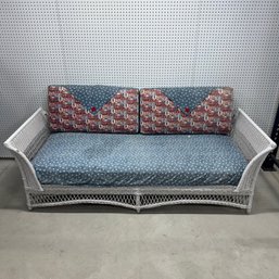 Bar Harbor Style Wicker Daybed In White Paint