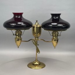 American Brass Adjustable Double Student Lamp