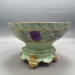 Women China Decorators, Limoges Punch Bowl & Stand