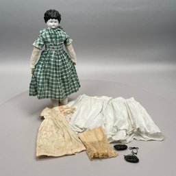 German 'Jenny Lind' Porcelain Portrait Doll