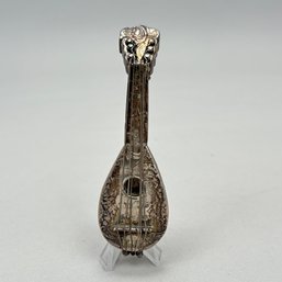 Dutch Silver Scent Bottle In The Form Of A Mandolin, Late 19th-Early 20th Century