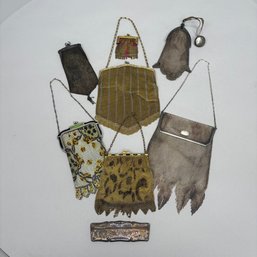 Seven Ladies Mesh Evening Bags And A Comb