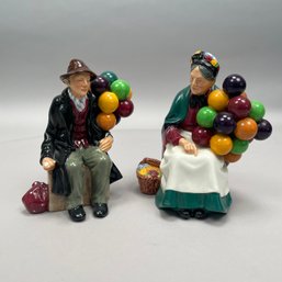 Two Royal Doulton Figures Of Balloon Sellers