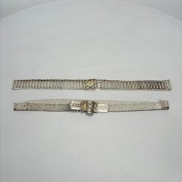 Two Chinese Silver Belts